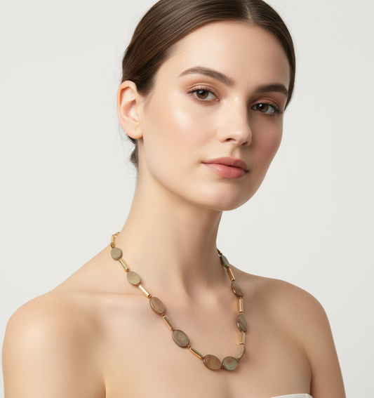 Gist - Shell and Hematite Necklace