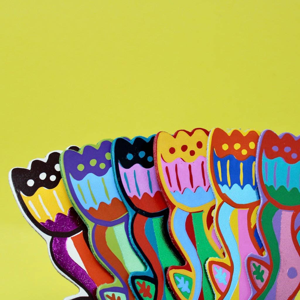 Tulip Bookmark: Yellow