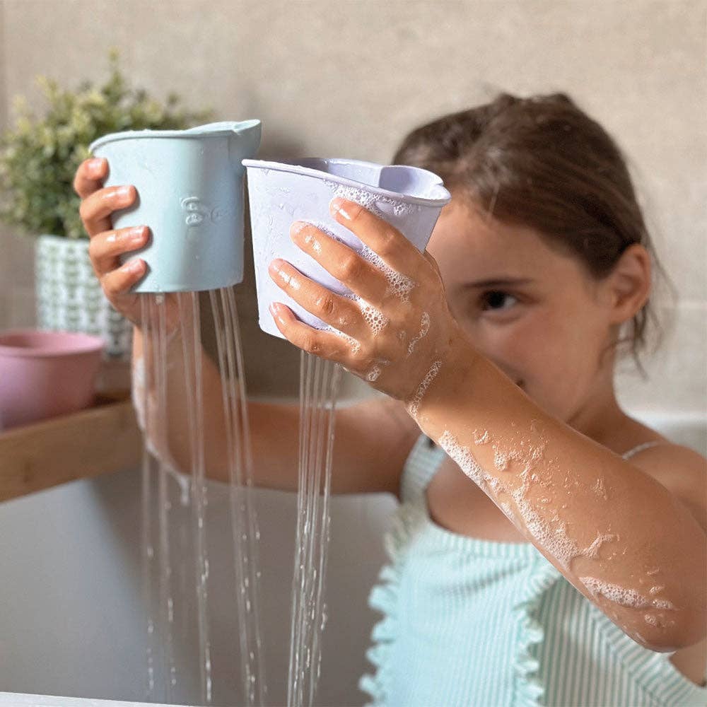 Scrunch Mini Bath Buckets: Blue Lagoon/Teal/Blue Sky