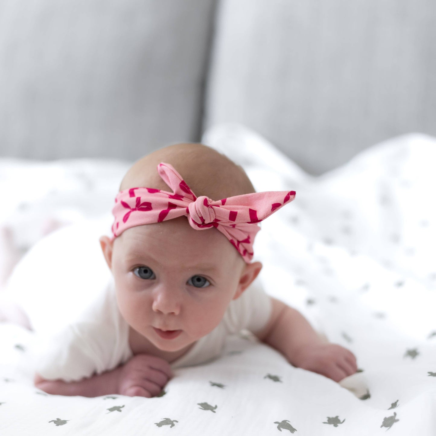 Pink Bow Cotton Sleepsuit: 3-6 M