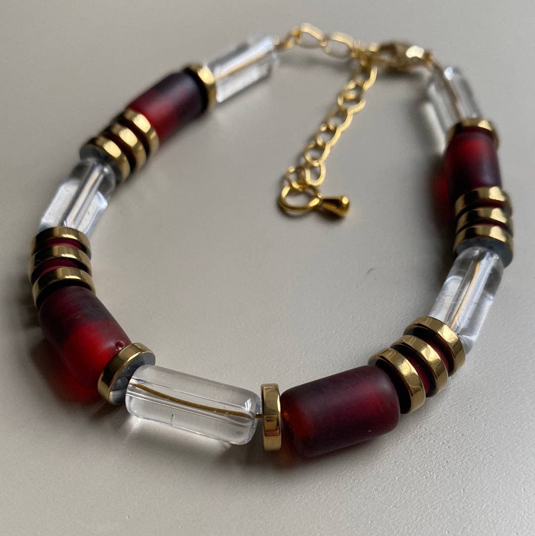 Gist Indian glass bracelet - Red