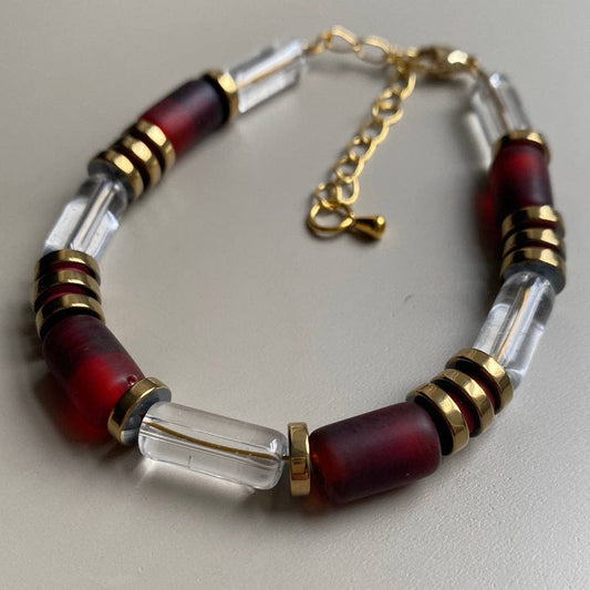Gist Indian glass bracelet - Red