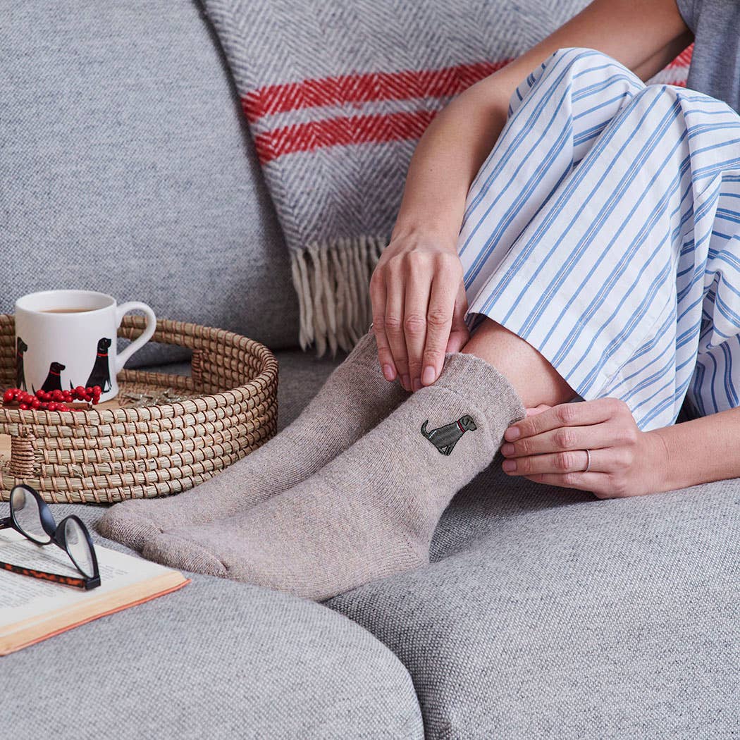 Dog Walking Socks - Chocolate Labrador