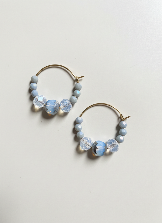 Gist earrings blue mist