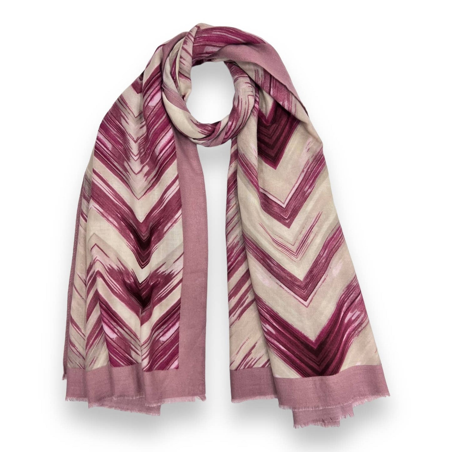 Herringbone print of medium weight scarf: Green