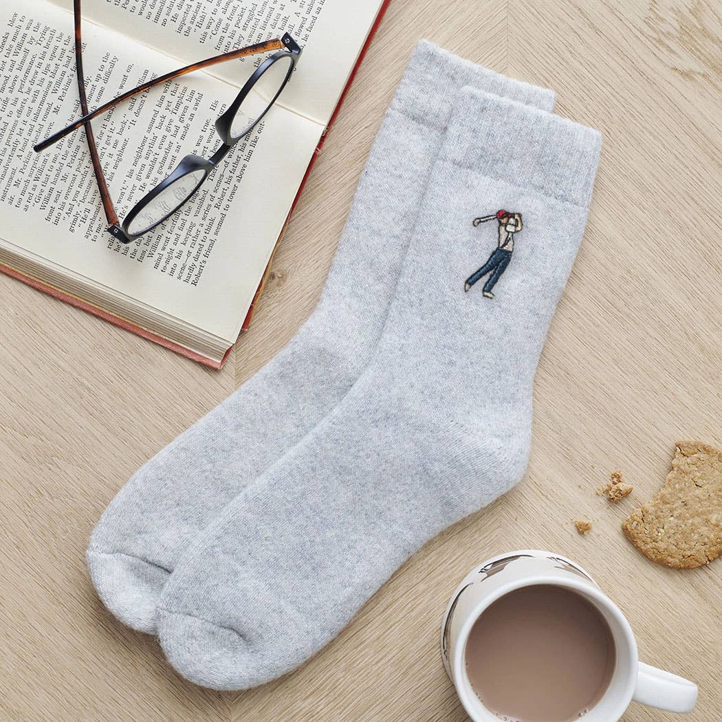 Golfer Sports Lover Wool Socks