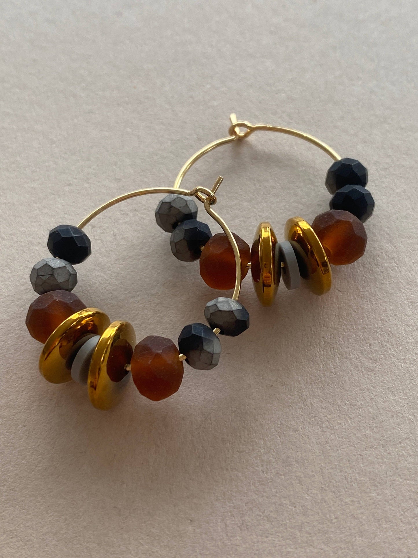Gist Amber hoop earrings