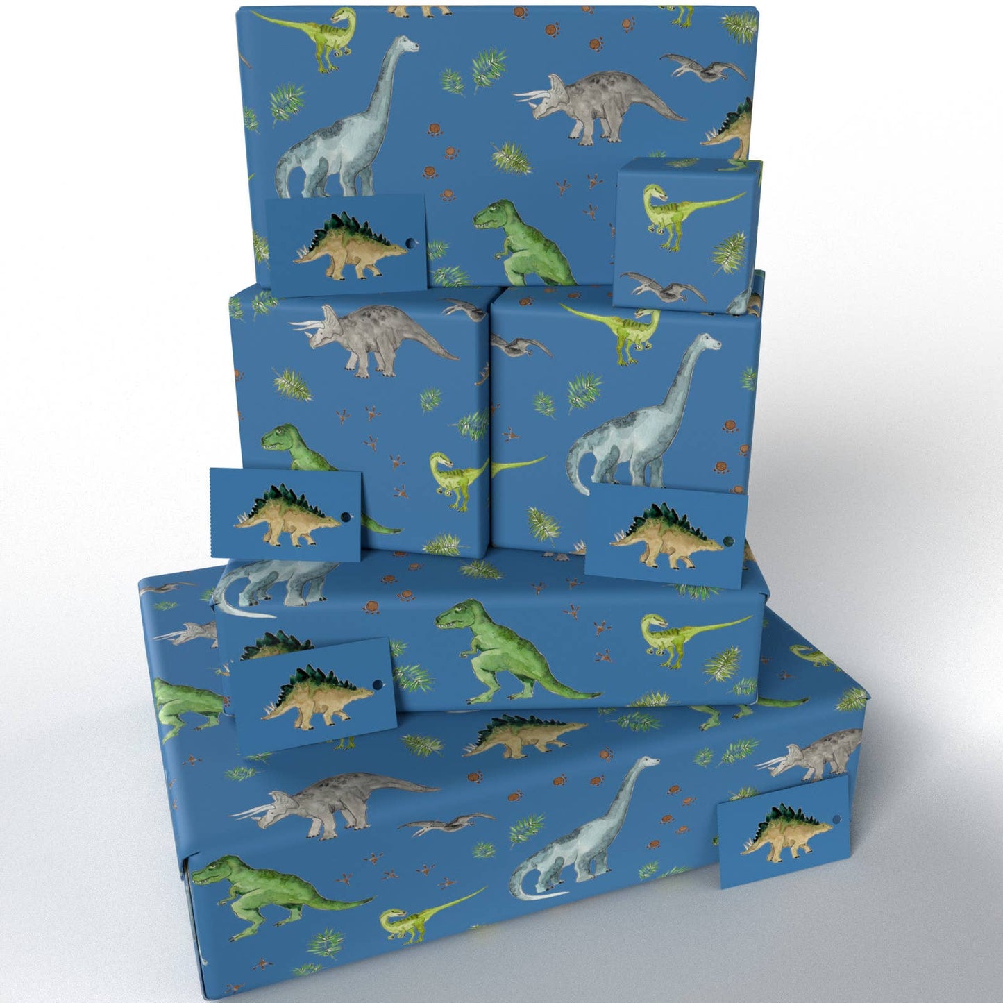Childrens Blue Dinosaurs  • ECO Friendly  • UK Made