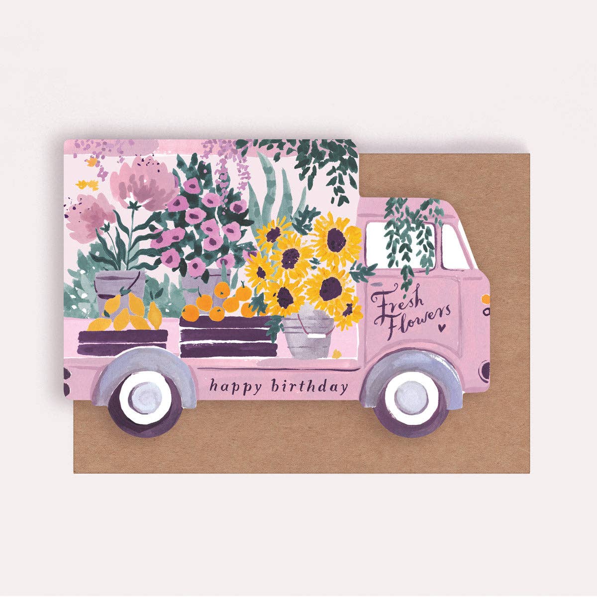 Flower Truck Birthday Card - Sister Paper
