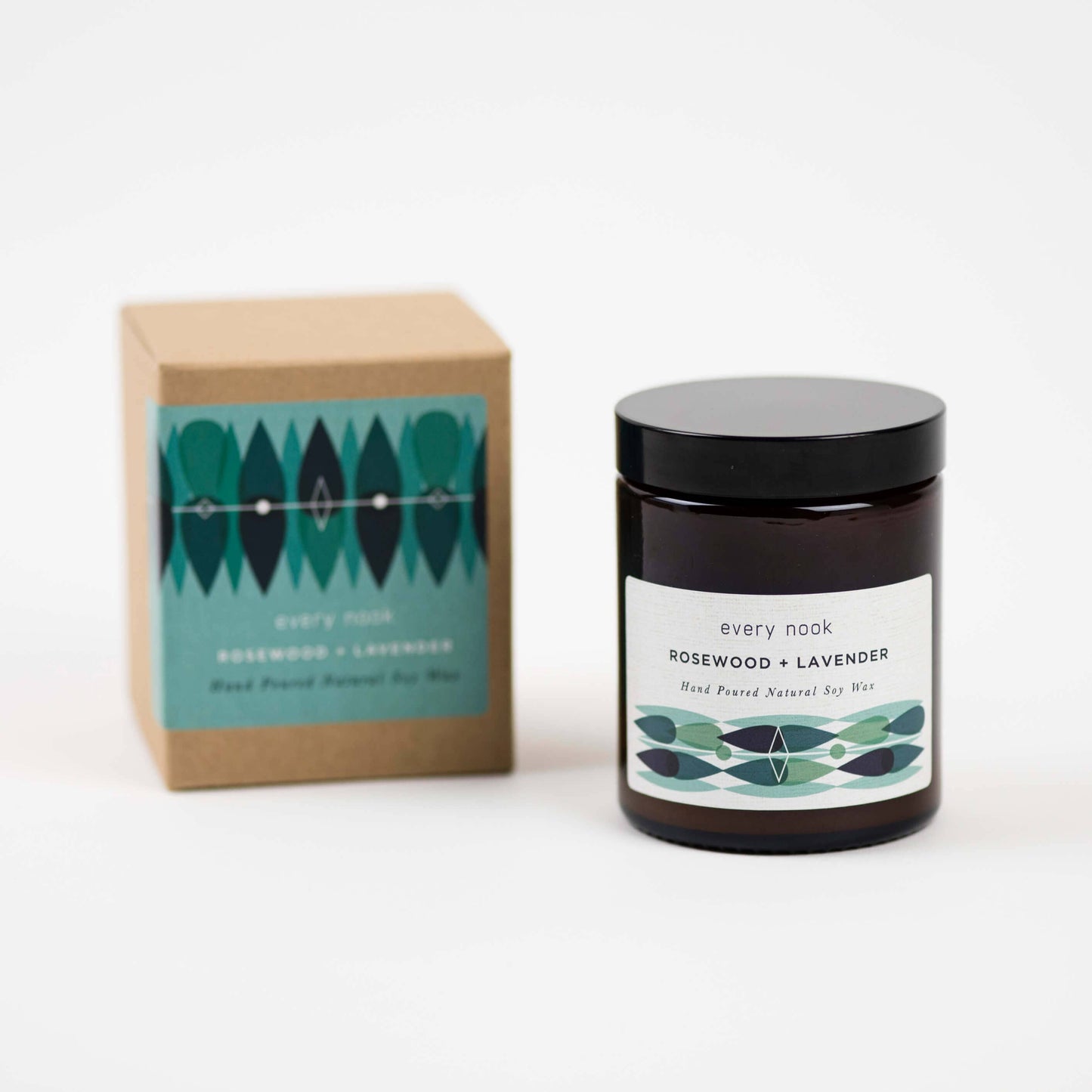 Rosewood + Lavender soy scented candle: Large