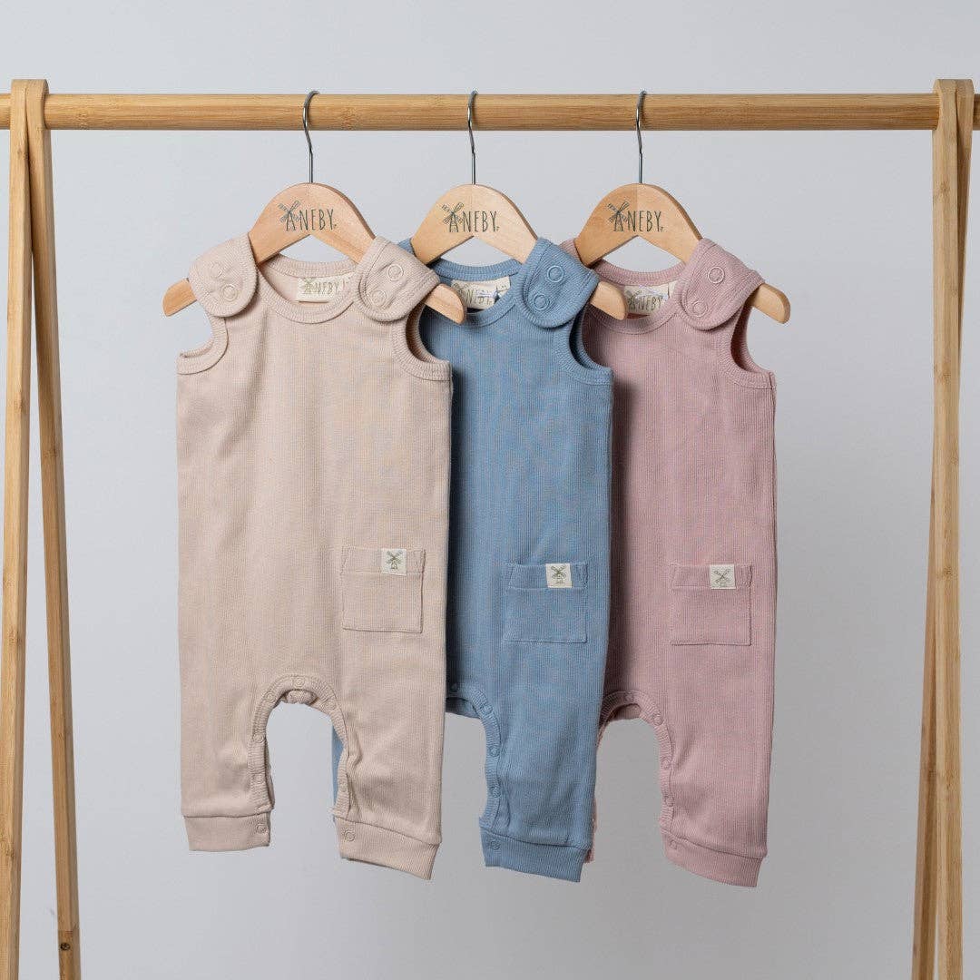 Sleeveless Romper: Dusty Pink / 9-12m