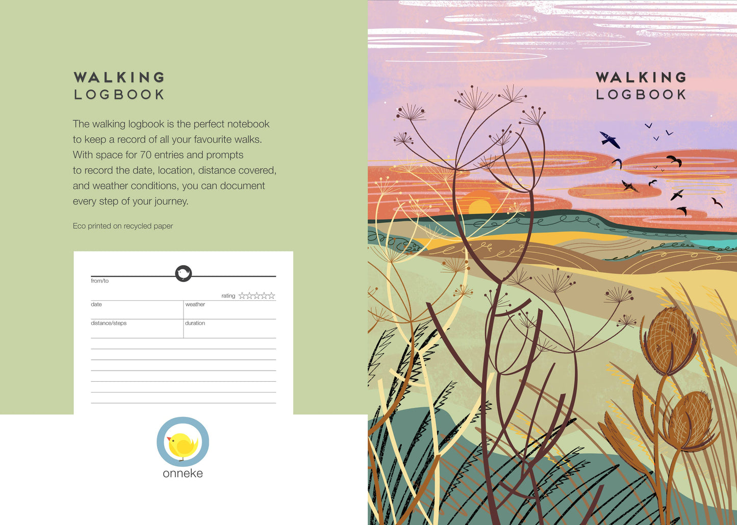 Walking logbook seed pods - journal outdoor notebook