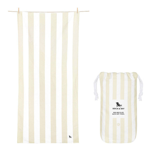 Dock & Bay Quick Dry Towels - Cabana - Bora Bora Beige: Extra Large (78x35")