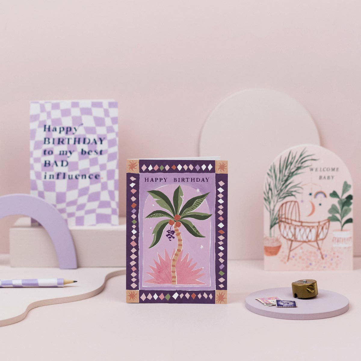 Palm Tree Birthday Card | Tropical Summer Birthday Cards