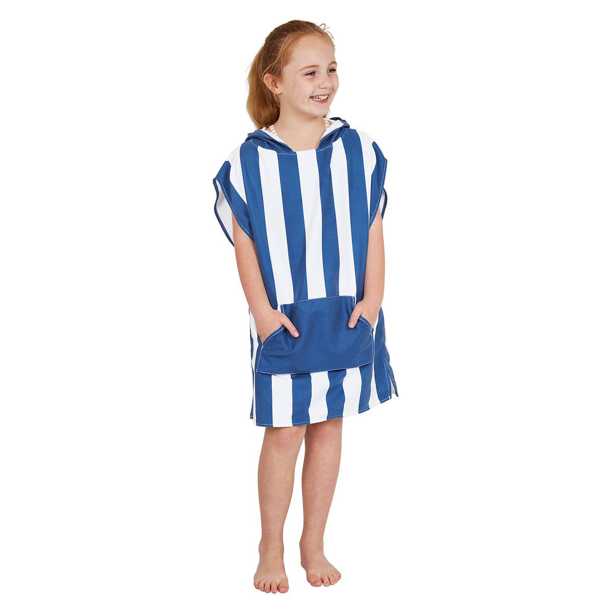 Dock & Bay Kids Poncho - Cabana - Whitsunday Blue: Age 7 to 10