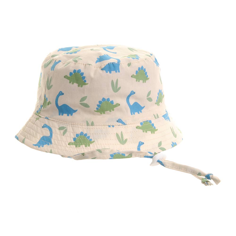 Blue/Green Dinos Sun Hat: 0-12 months
