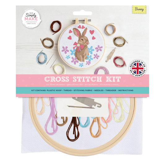 Simply Make Cross Stitch Craft Kit Bunny Design