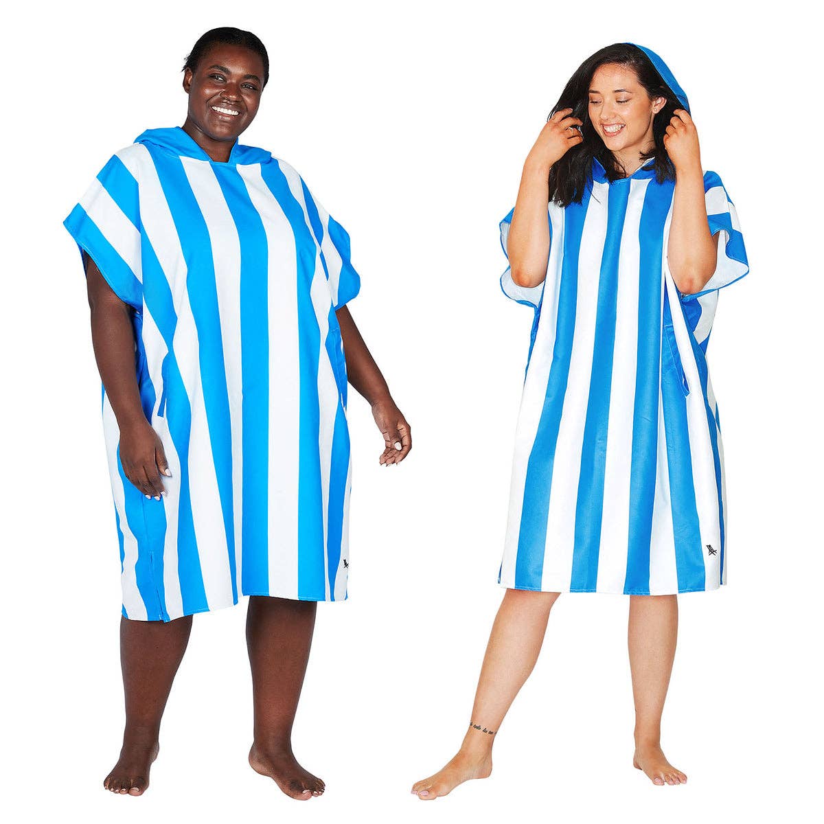 Dock & Bay Poncho Adults - Bondi Blue - GRS Certified: Large (105x85cm)